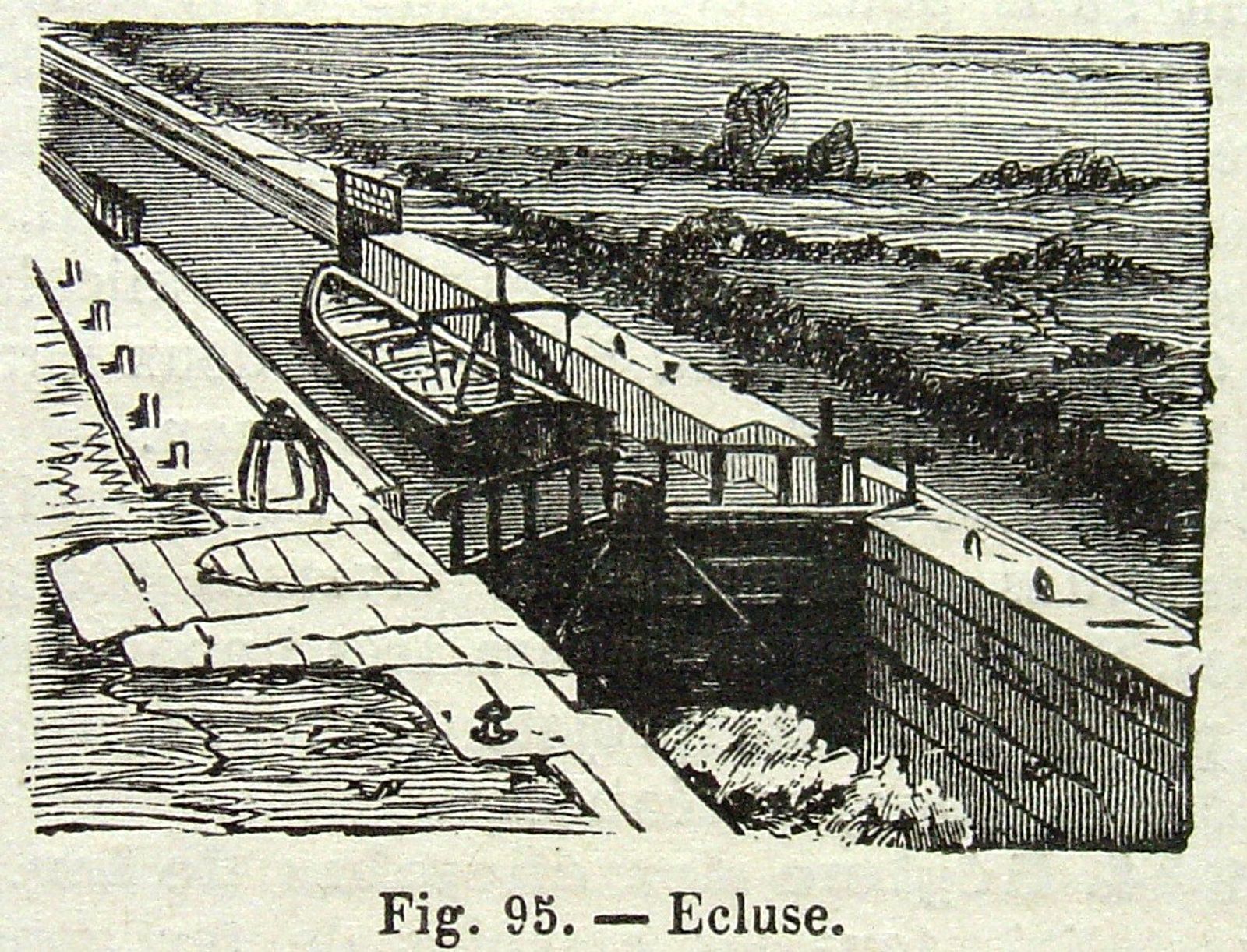 Écluse maçonnée, lecture des bajoyers